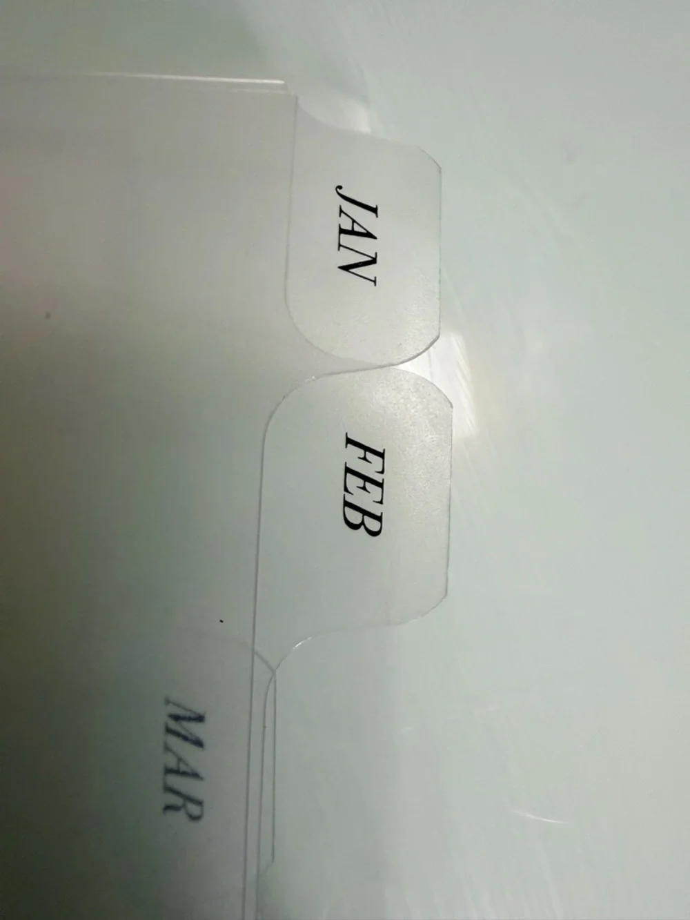 Cloth & Paper Monthly A5 Frosted Side Tab Dividers